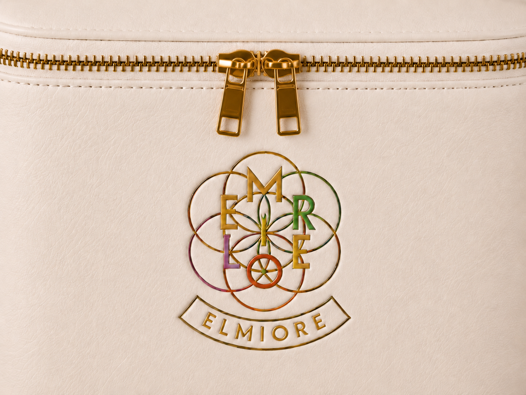 Luxury Elmiore White Cosmetic Bag