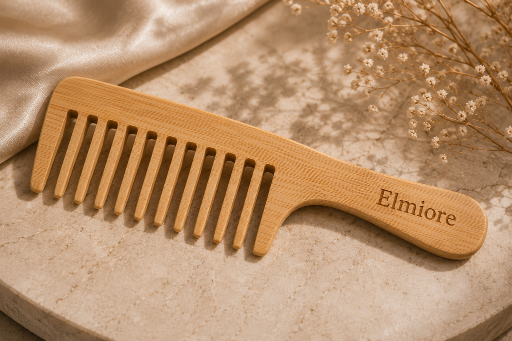 Elmiore Luxury Bamboo Wide Tooth Comb