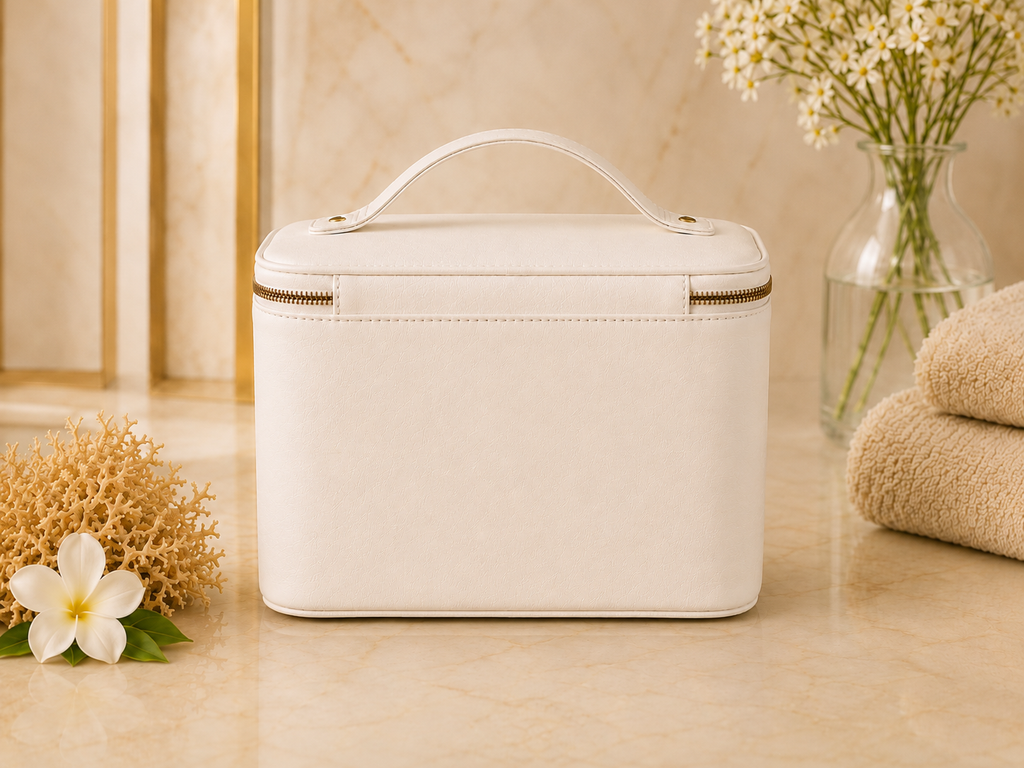 Luxury Elmiore White Cosmetic Bag