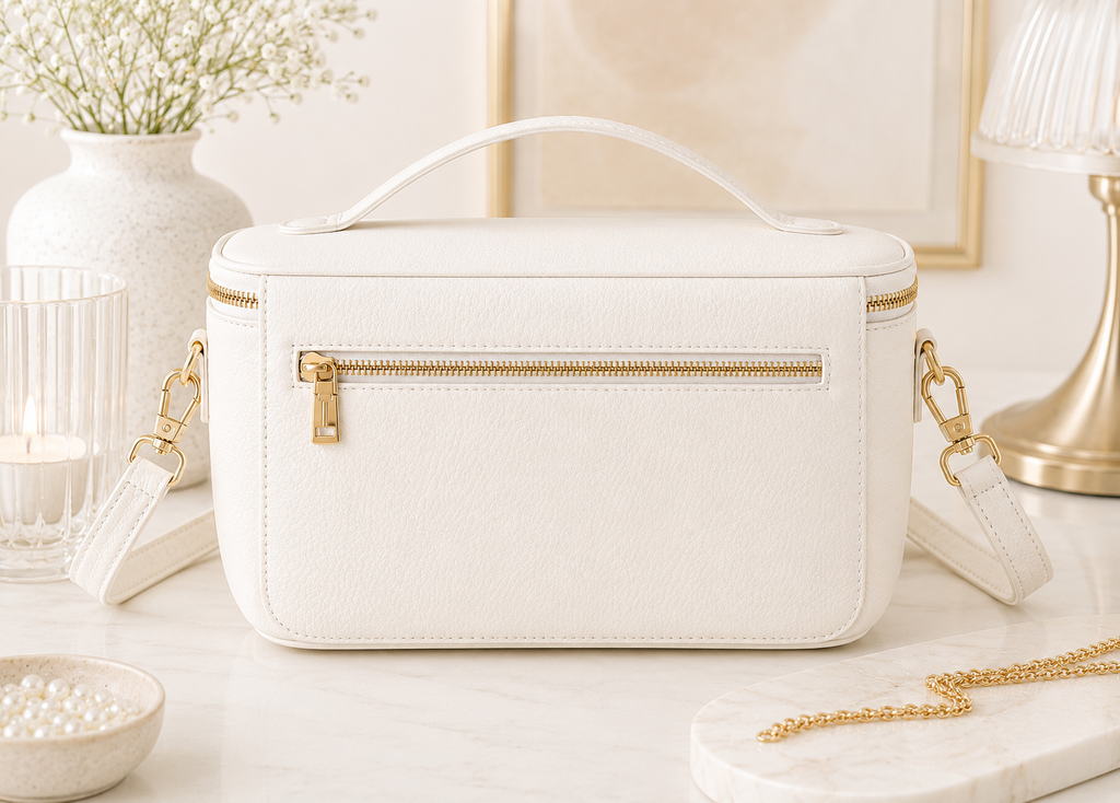 Luxury Elmiore White Crossbody Travel Bag