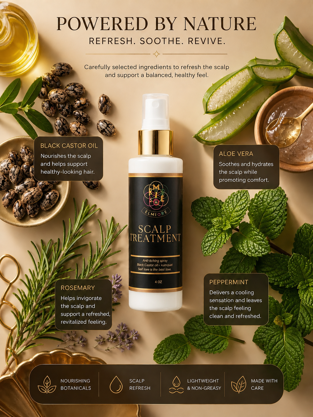 Scalp Refresh Mist with Black Castor Oil