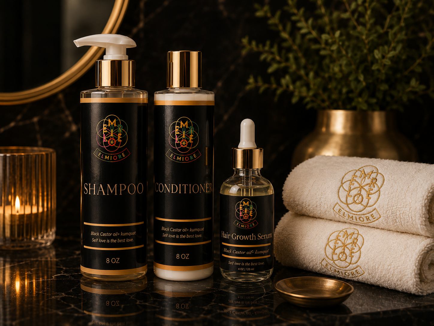 Wash Day Hair Bundle with Black Castor Oil