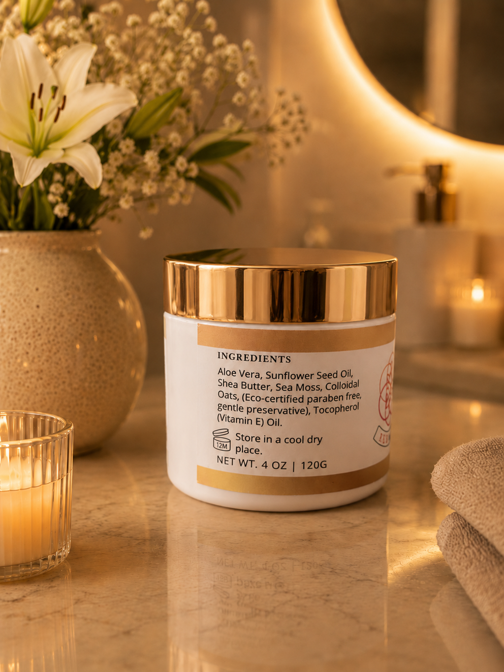 Crème visage et corps au gel d'algues et à l'avoine